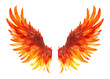 Phoenix Wings Isolated on Transparent Background
