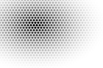 Poster - Abstract background consisting of hexagonal shapes with vanishing effect and transparency. Background with transparency effect. Abstract disappearing background.