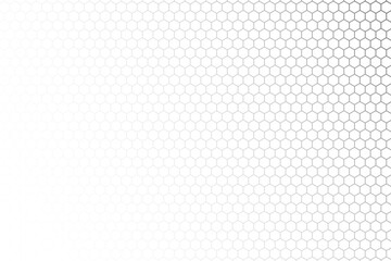 Poster - Abstract background consisting of hexagonal shapes with vanishing effect and transparency. Background with transparency effect. Abstract disappearing background.