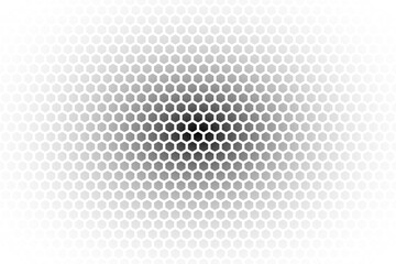 Poster - Abstract background consisting of hexagonal shapes with vanishing effect and transparency. Background with transparency effect. Abstract disappearing background.