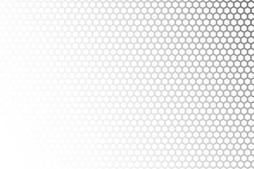 Poster - Abstract background consisting of hexagonal shapes with vanishing effect and transparency. Background with transparency effect. Abstract disappearing background.
