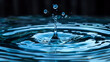 drop of water on surface of water