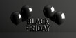 Black Friday background with black balloons.