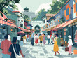 Marketplace Explorations: Discovering the Vibrancy and Chaos of Foreign Cultures in Animated Delights