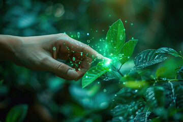 Poster - green technology and eco-friendly energy concept