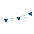 Party flags in blue and white