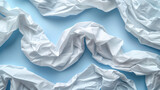 Fototapeta Lawenda - abstract crumpled paper on blue