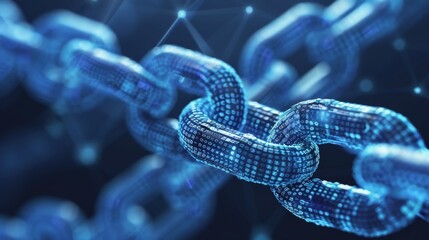 Poster - Incorporating blockchain technology for secure health data storage  AI generated illustration