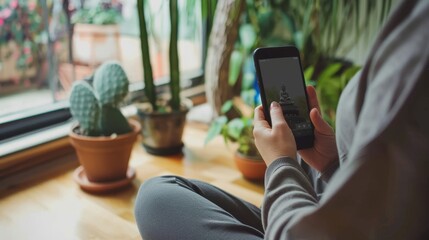 Poster - Incorporating mindfulness and meditation apps for stress management  AI generated illustration