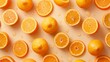 Oranges arranged in a decorative pattern with  face cream   AI generated illustration
