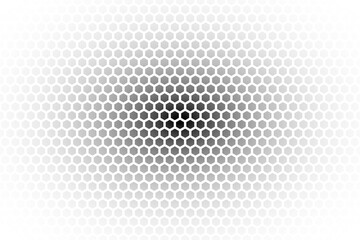 Poster - Abstract background consisting of hexagonal shapes with vanishing effect and transparency. Background with transparency effect. Abstract disappearing background.