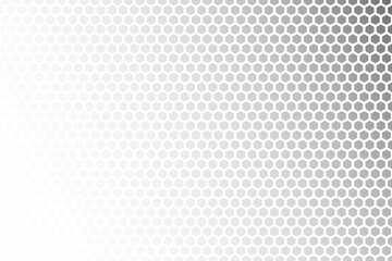 Poster - Abstract background consisting of hexagonal shapes with vanishing effect and transparency. Background with transparency effect. Abstract disappearing background.