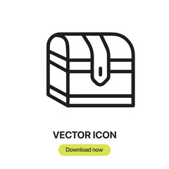Fototapete - Chest icon vector. Linear-style sign for mobile concept and web design. Chest symbol illustration. Pixel vector graphics - Vector.	
