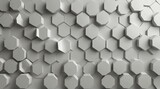 Fototapeta Abstrakcje - Silver honeycomb wall texture, hexagon clusters digital illustration, abstract glitter background
generative.ai