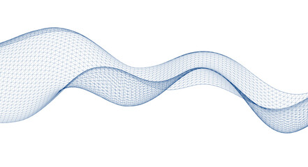 Wall Mural -  abstract geometric surface wave 3d