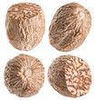 Nutmeg isolated on white background. With clipping path.