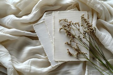 Sticker - Elegant Wedding Invitations on Linen with Nature Touch. Concept Wedding Invitations, Elegant Design, Linen Paper, Nature Inspired, Elegant Touch