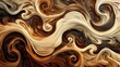 Abstract Patterns: A vector illustration of swirling, organic shapes in earthy tones