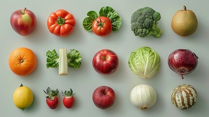 Poster - Fruits and Vegetables: High-quality images of fresh produce are essential for a wide range of applications.