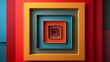 © MAY - Minimalist Geometry: A 3D vector illustration of a square divided into smaller squares