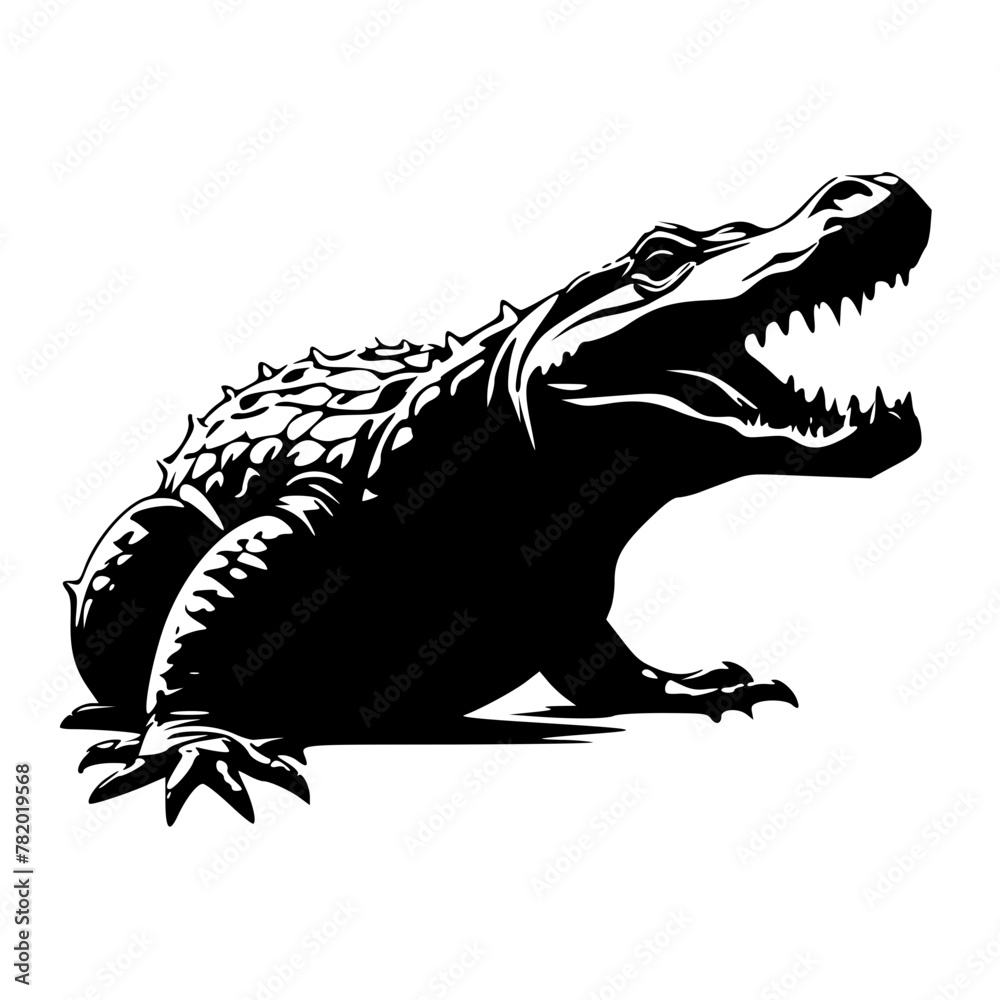 Image vectorielle Stock Alligator SVG Bundle, Reptile svg, Alligator ...