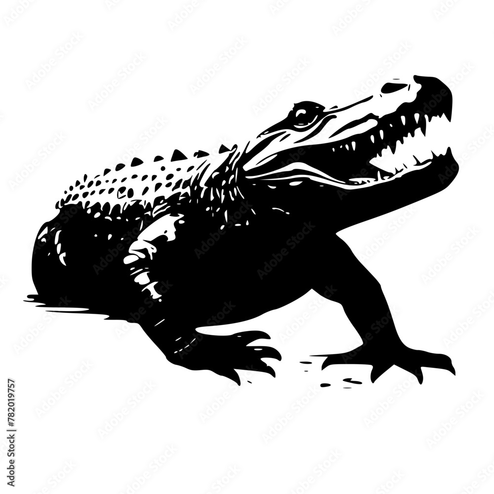 Image vectorielle Stock Alligator SVG Bundle, Reptile svg, Alligator ...