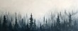 Muted tones lend a timeless elegance to this abstract portrayal of a majestic pine forest.