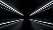 Illuminating Subterranean Passage:Sleek Architectural Corridor with Luminous Lighting and Geometric Design