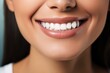 © Mike Walsh - Smiling Femail Woman's Mouth Showing Perfect White Teeth, Lipstick and Makeup Close-up.