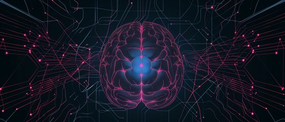 Brain, dark grid data creativity internet