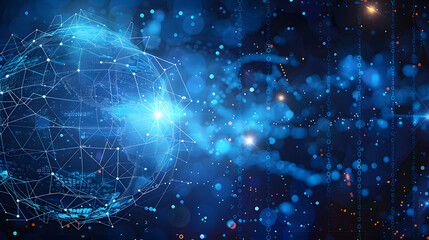 technology wallpaper of global network connection