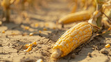 Fototapeta  - Corn damaged by global warming
