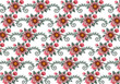 Floral pattern full color isolated on white background for background design.