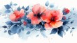 Vibrant Watercolor Floral Elements and Compositions Generative AI