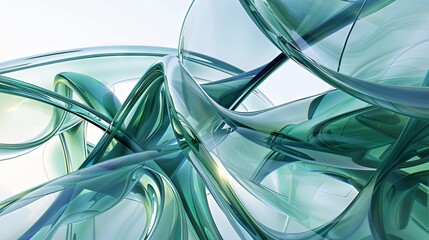 Wall Mural - Modern abstract glass architectural forms