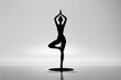 silhouette woman in yoga pose