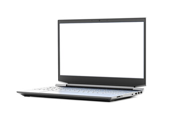 Poster - laptop blank screen isolated on white. display mockup. Realistic laptop mockup with blank screen isolated on white background
