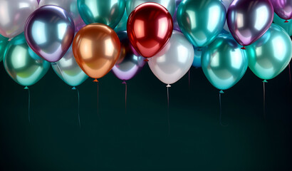 Wall Mural - Multicolored Balloons Background