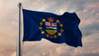 Lieutenant-Governor Of Alberta Waving Flag Against a Cloudy Sky