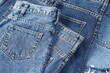 Fashionable denim jeans for teenagers, texture