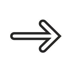 Sticker - A simple black line icon of an arrow pointing left PNG on a transparent