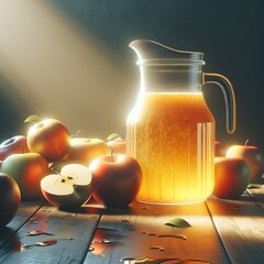 Wall Mural - still life with jug of juice