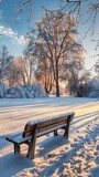 Fototapeta Most - Winter landscapes photography, snow-covered scenes, the quiet of winter captured