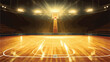 Shining basketball court with wooden floor vector i