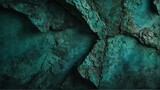 Fototapeta Fototapety z końmi - jade green to turquoise blue gradient color rough grunge rock texture close-up background from Generative AI