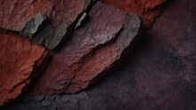 Ruby Red To Plum Purple Gradient Color Rough Grunge Rock Texture Close-up Background From Generative AI