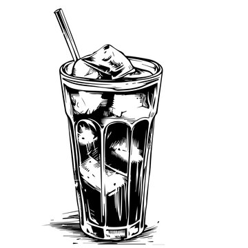 Black and white Coffee Cup Isolated on White
