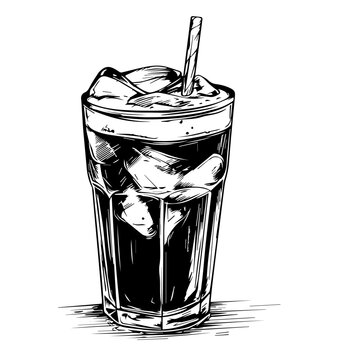Black and white Coffee Cup Isolated on White