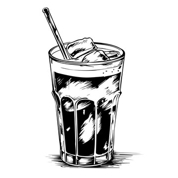 Black and white Coffee Cup Isolated on White