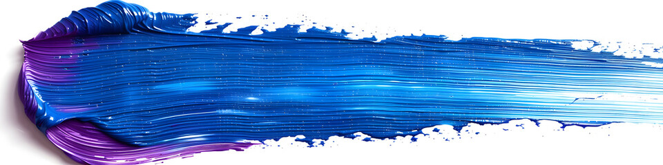 Wall Mural - blue stroke of paint texture isolated on white background